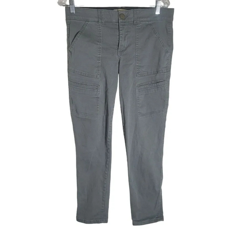 Democracy Ab Technology Jeans Women's Size 8 Green Cargo Stretch Skinny Pants